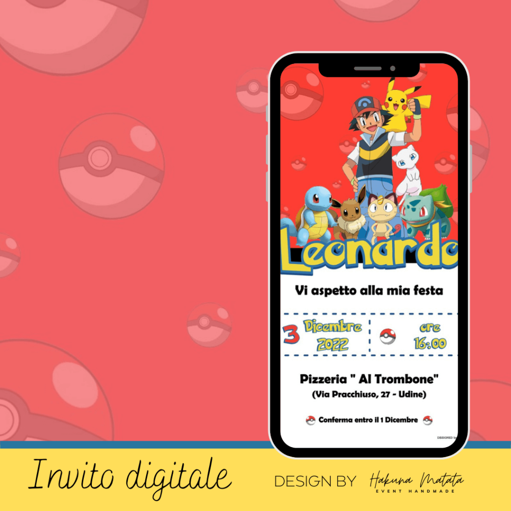 invito digitale pokemon